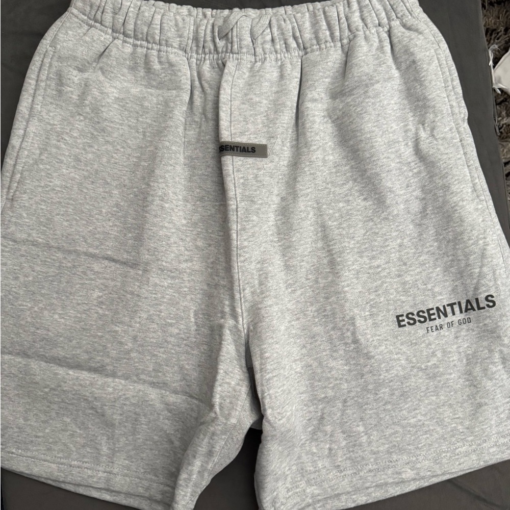 Fear of God Essentials Light Gray Athletic Shorts